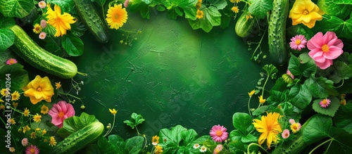 Picking cucumbers in the ve...