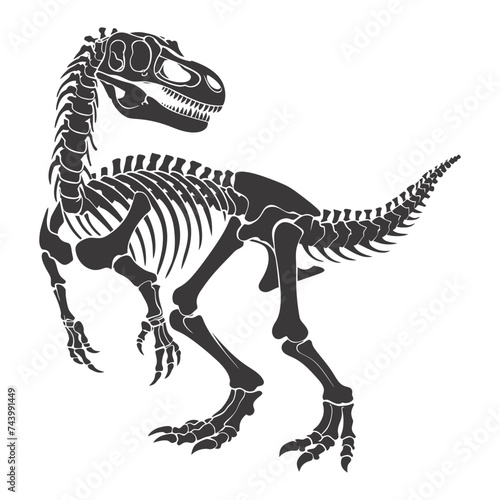 Silhouette Dinosaur skeleton black color only © NikahGeh