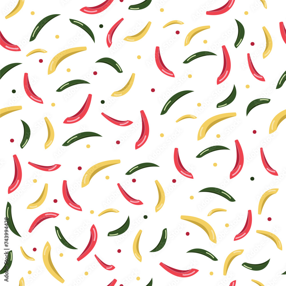 Fototapeta premium seamless pattern with peppers food vector design