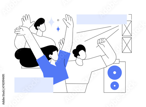 At the concert isolated cartoon vector illustrations.