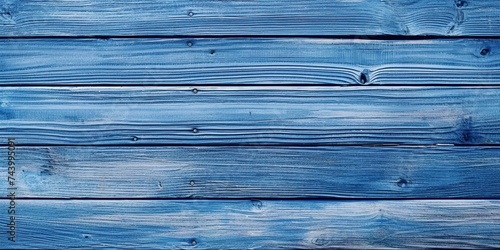 minimalistic design Wood texture background, blue wooden planks. Grunge washed wood table pattern top view.