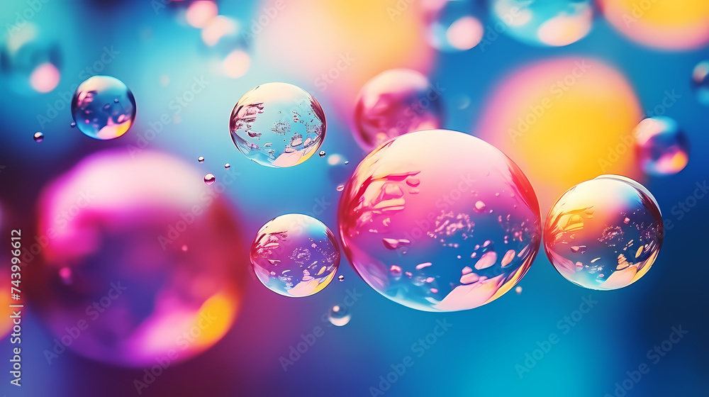 Rainbow colored soap bubbles Rainbow colored soap bubbles