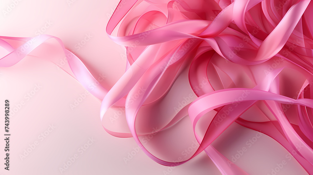 Fototapeta premium Ribbon illustration, copy space