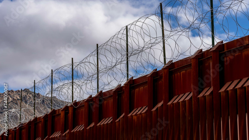 Guardian Barrier: Jacumba Hot Springs Border Wall Securing the US-Mexico Divide photo