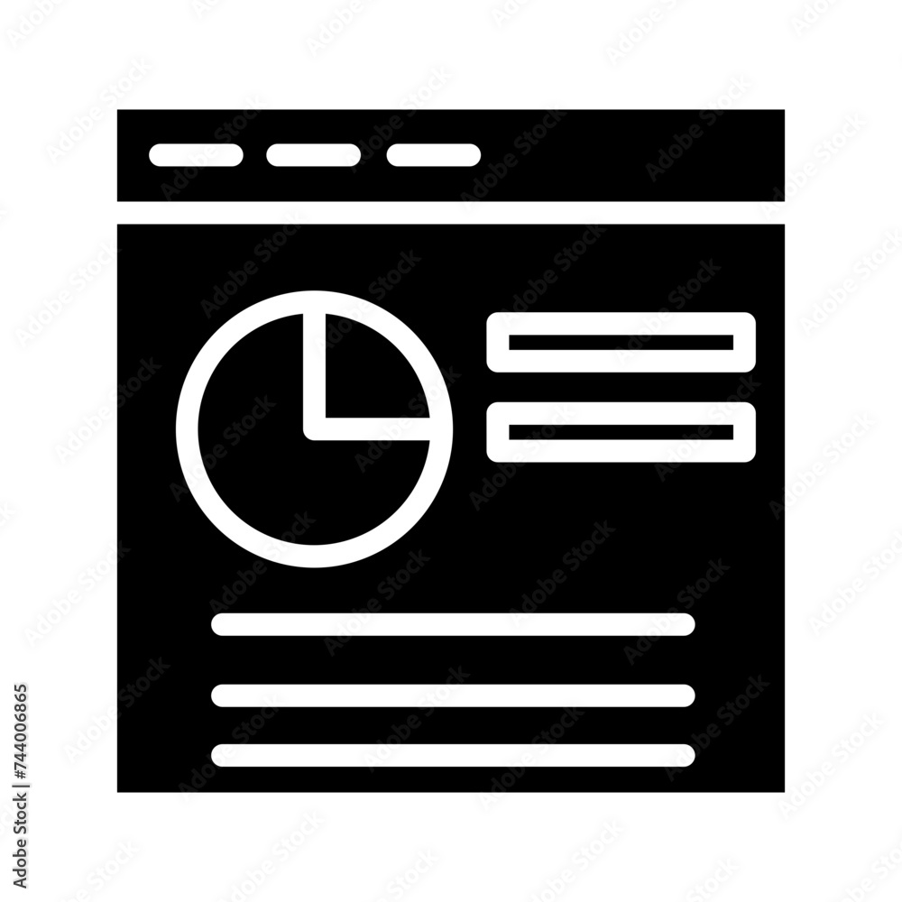 Management Data Process Glyph Icon Management Data Process Glyph Icon