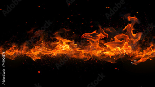 Fire torch burning blast explosions' jungle fire campfire, A close-up of fire slowly flares up on a black background. fire, flame, background, arson, overlay, slow motion, close-up, ignition, flame
