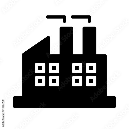 Nuclear Power Shape Glyph Icon