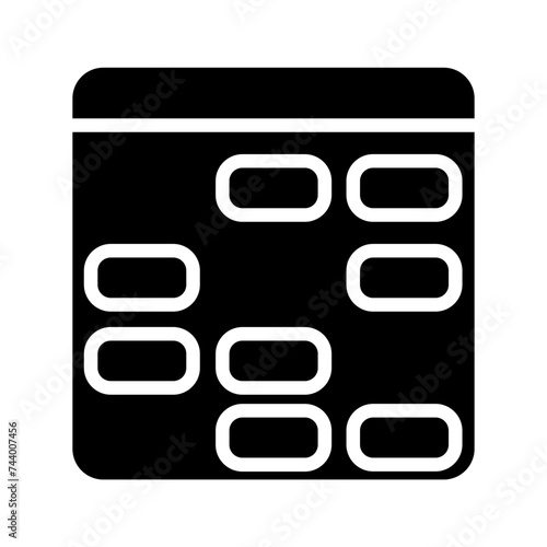 Card Sorting Gambling Glyph Icon
