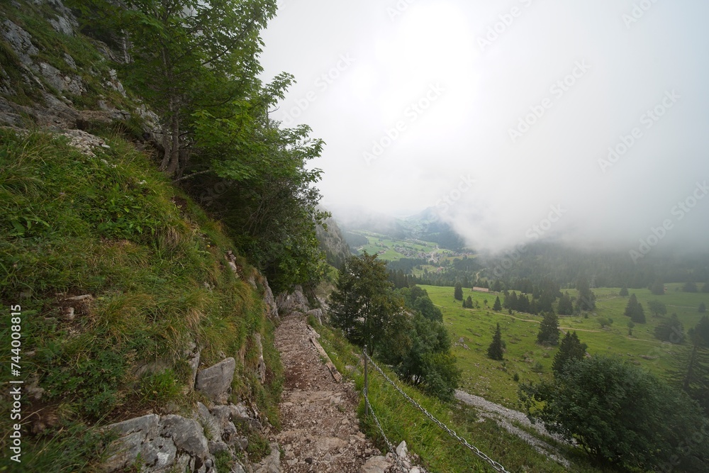 Obraz premium Hiking trail on the ,,Grosser Mythen