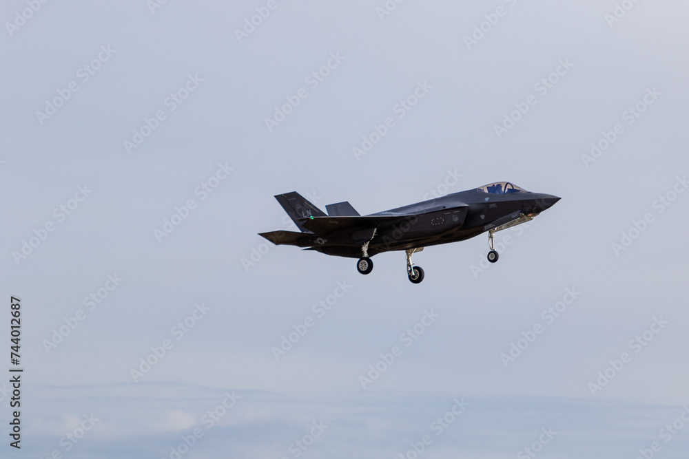 F35 coming into land at RAF Lakenheath with landing gear down F35 coming into land at RAF Lakenheath with landing gear down