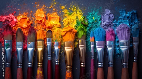 paints and brush photo