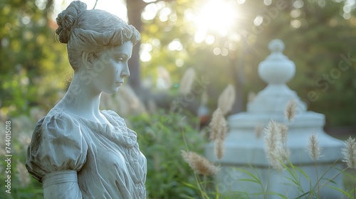white marble statue of a very beautiful girl