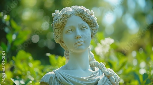 white marble statue of a very beautiful girl