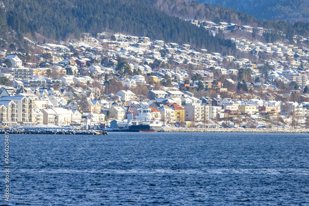 View of Molde port from the sea	
