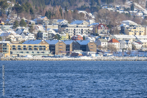 View of Molde port from the sea 