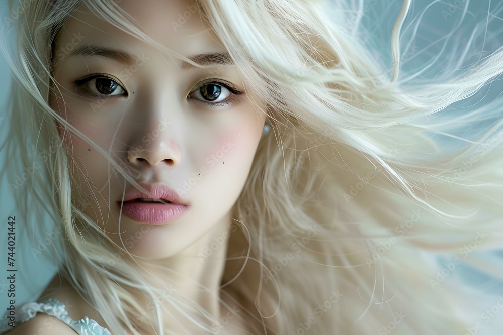 Stunning Asian Girl with Blonde Hair. Concept Asian, Girl, Blonde Hair, Stunning, Photoshoot Stunning Asian Girl with Blonde Hair. Concept Asian, Girl, Blonde Hair, Stunning, Photoshoot