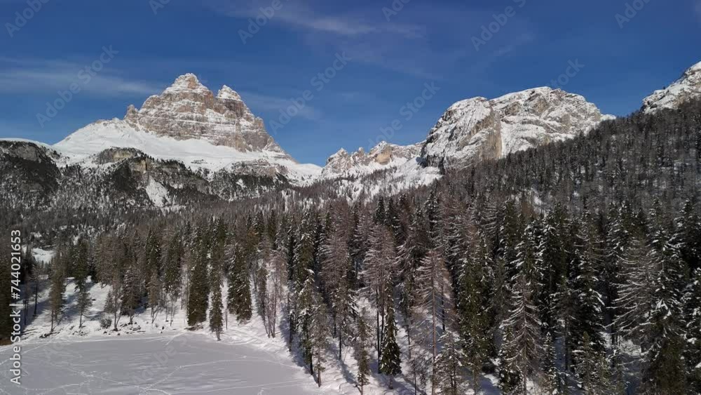 Winter Dolomites in Italy. Rocky Alps of incredible beauty. Winter Dolomites in Italy. Rocky Alps of incredible beauty.