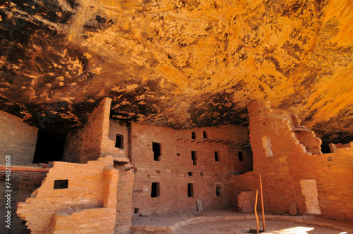 Inside the Cliff Palace ruins, the largest Ancestral Puebloans cliff dwelling in North America, Mesa Verde National Park, Colorado, USA.	 photo
