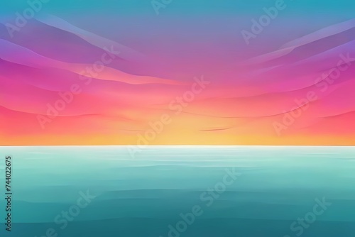 sunset over the sea © Qayyum Art