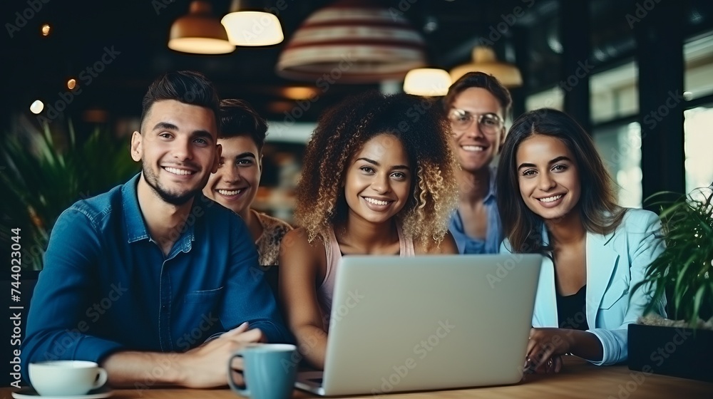 group of young business people with different ethnicity work together as a team group of young business people with different ethnicity work together as a team