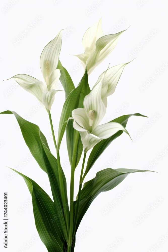 White flowers in a simple vase, suitable for home decor