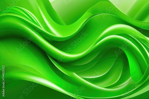 Soothing Green Waves Flowing in Graceful Curves