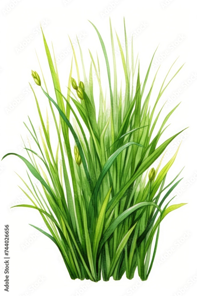 Obraz premium Vibrant painting of green grass, ideal for nature concepts