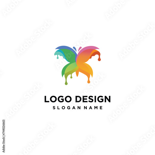 Butterfly logo design template elements. Suitable for various purposes