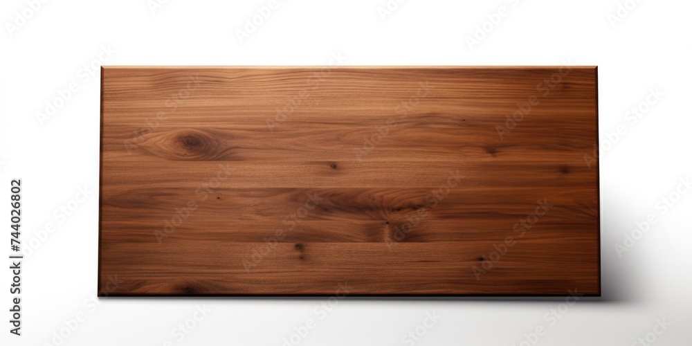 Simple wooden table against a white wall, suitable for various design concepts