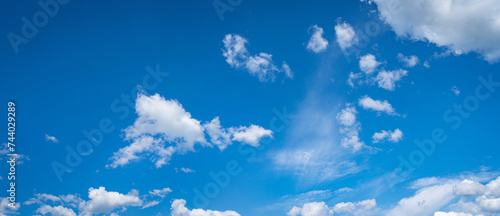 Summer blue sky with cloud gradient light white background. Beauty clear cloudy sky in sunshine calm bright winter background.