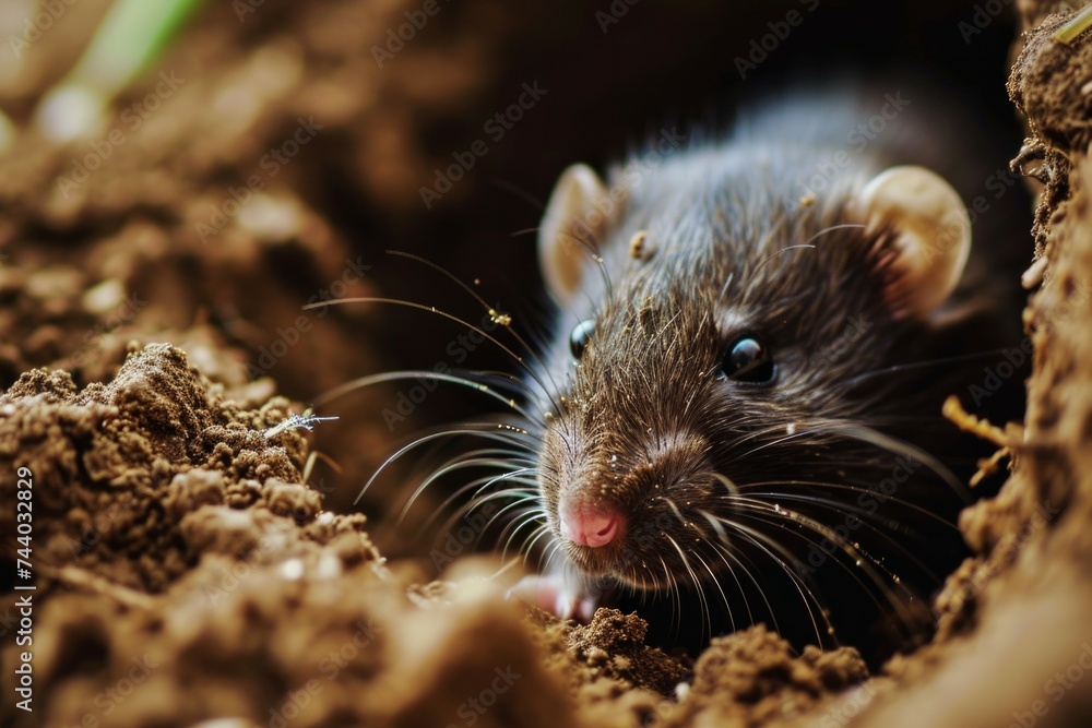 Ratón silvestre explorando su entorno