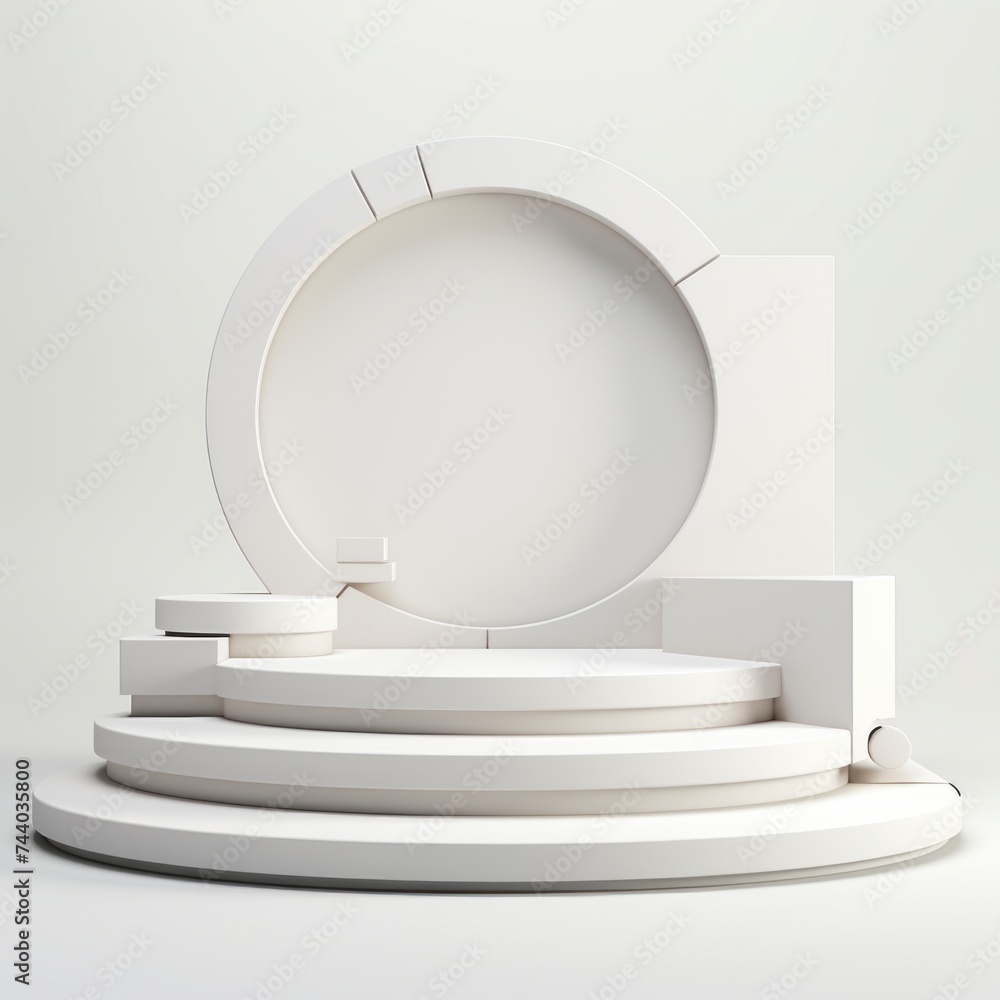 Podium for product photography, vecter, white background generative ai Podium for product photography, vecter, white background generative ai