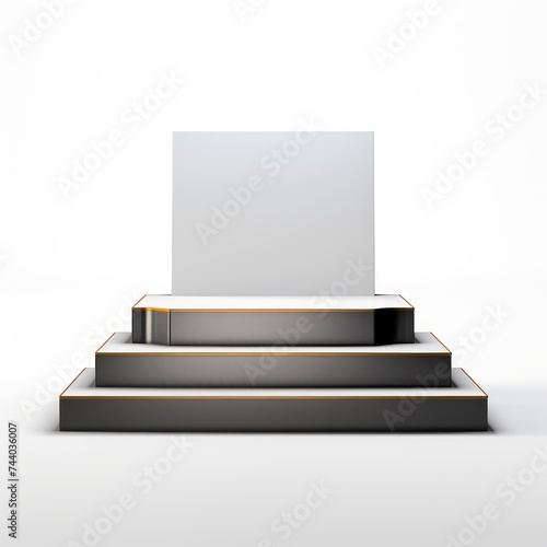 Podium for product photography, vecter, white background generative ai