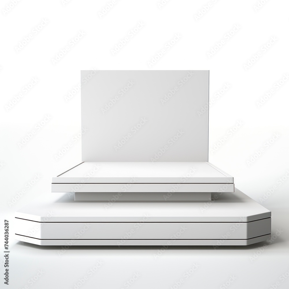 Podium for product photography, vecter, white background generative ai Podium for product photography, vecter, white background generative ai