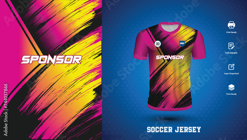 Vector vector soccer jersey design for sublimation or sports tshirt design for cricket football
