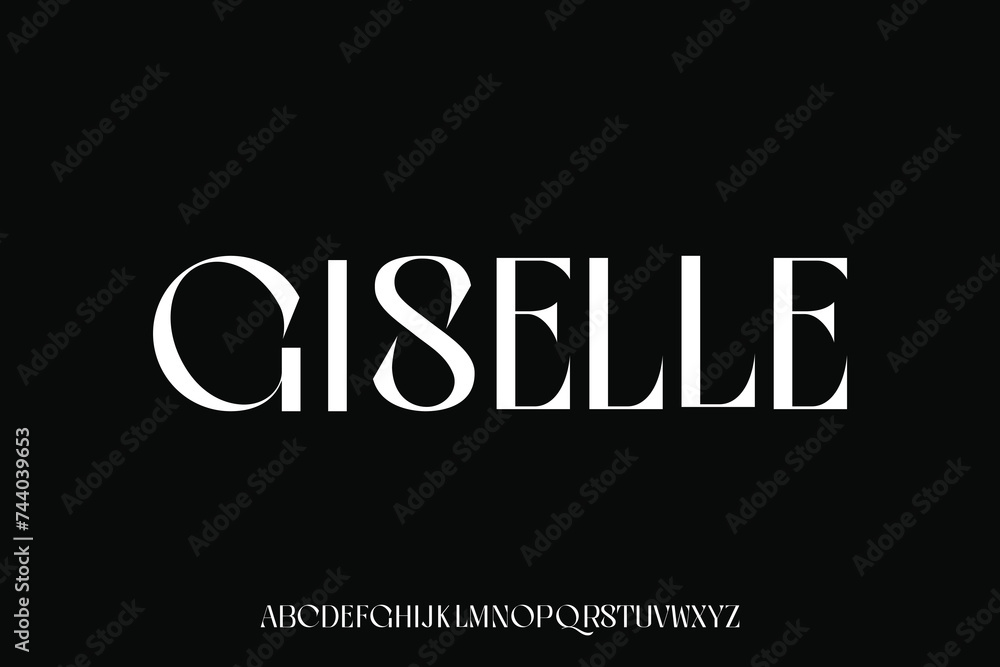 Fototapeta premium Display alphabet font vector design suitable for headline, poster, magazine, logo, and many more