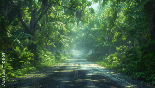 Road in the jungle photo
