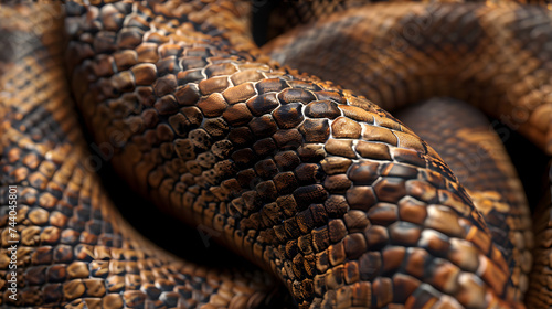 Close Up View of a Snakes Skin photo