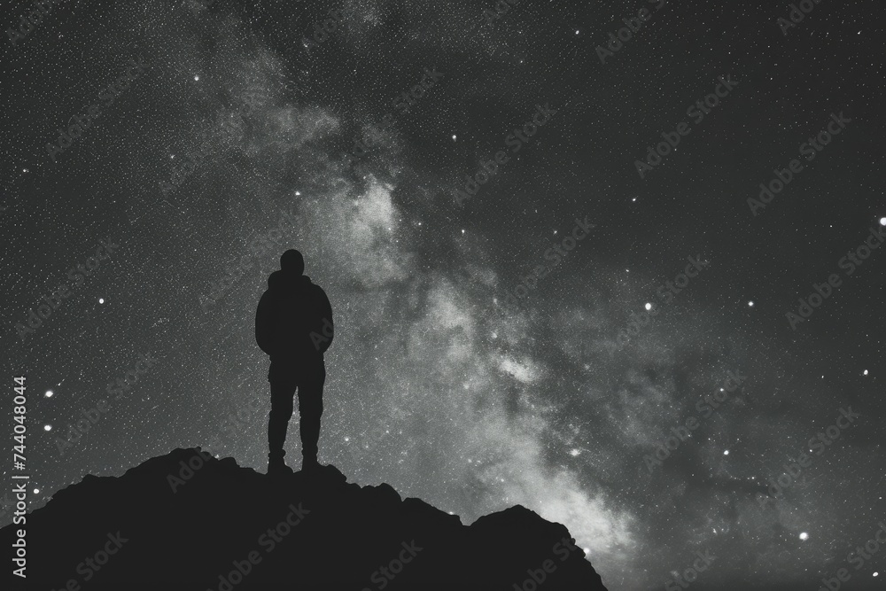 Minimalist space-themed web template for an astronomy empty blog.