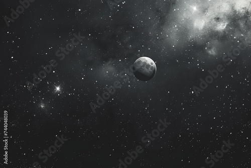 Minimalist space-themed web template for an astronomy empty blog.