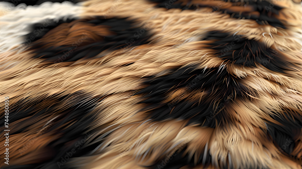 Close Up of Black and Brown Animal Fur - obrazy, fototapety, plakaty 