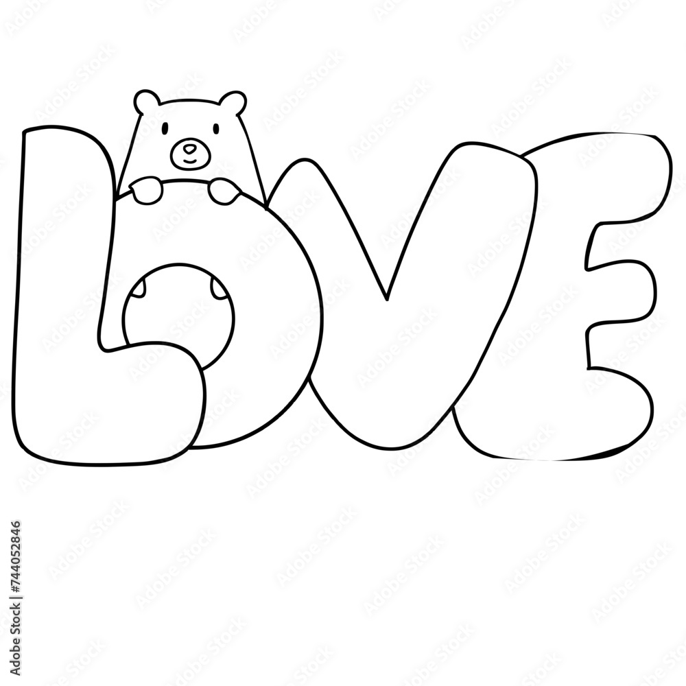 Obraz premium coloring cute little bears