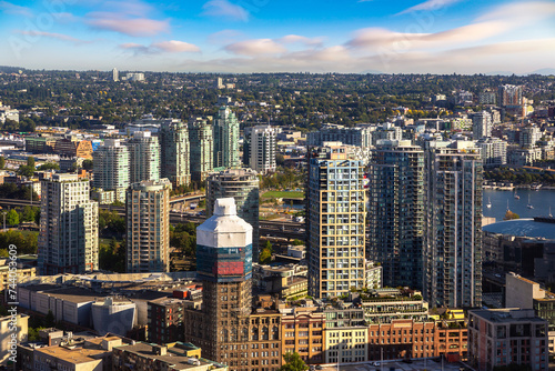 Aerial view of  Vancouver business district photo