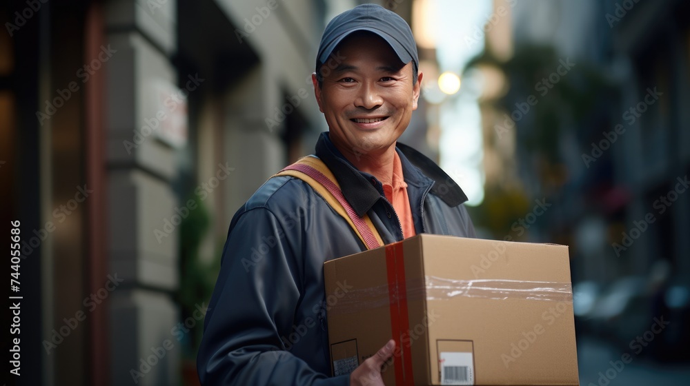 Portrait of a male delivery person Portrait of a male delivery person