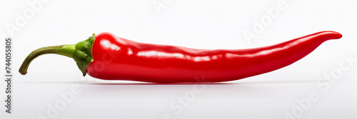 Red chili pepper isolated on a white background .Red Hot Chili Pepper - Transparent Background