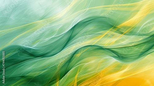 grüne und gelbe fließende Wellen in Bewegung