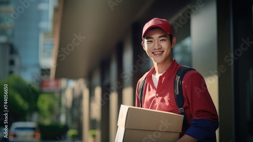 Portrait of a male delivery person