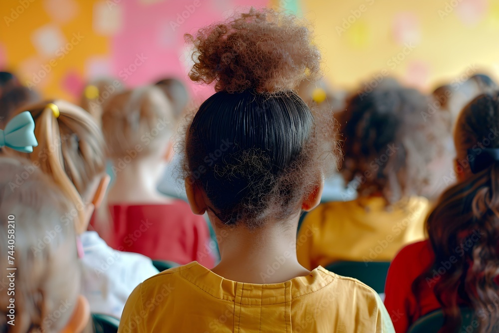 Diverse children in a classroom learning together with focus and engagement. Concept Diversity, Education, Classroom, Inclusion, Learning Diverse children in a classroom learning together with focus and engagement. Concept Diversity, Education, Classroom, Inclusion, Learning