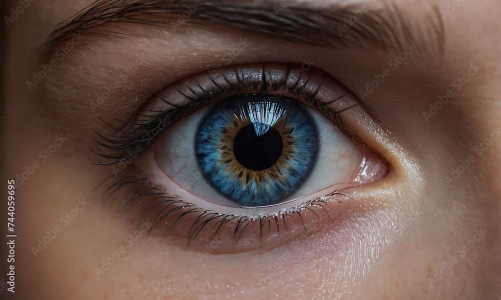 Photo of captivating blue eyes ai generative Photo of captivating blue eyes ai generative