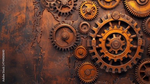 Old rusty gears as a techno...